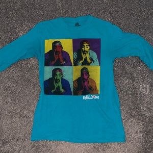 Tupac teal long sleeve in size M (medium)